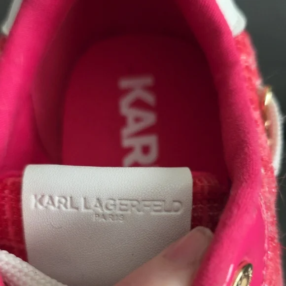 Karl Lagerfeld Pink and White Sneakers - Picture 3 of 8